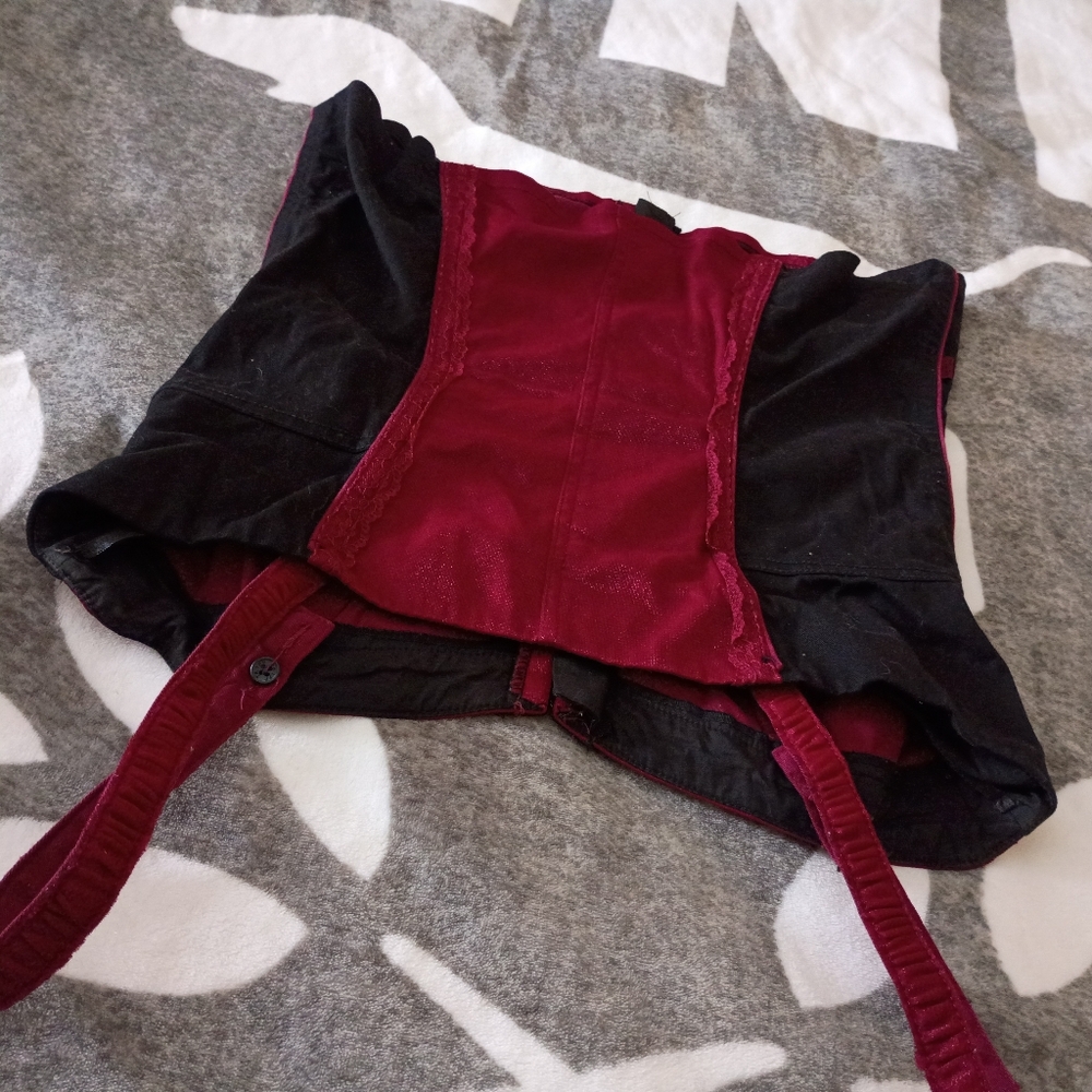 Y2K Tripp NYC Corset Top Gore Gothic Punk L 90s Cottagegore Steampunk - Picture 7 of 9